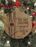 Engagement Ornament/Keepsake- Our First Christmas
