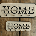 “Home is Where the Heart Is” Wall Hanger Sign with Hooks