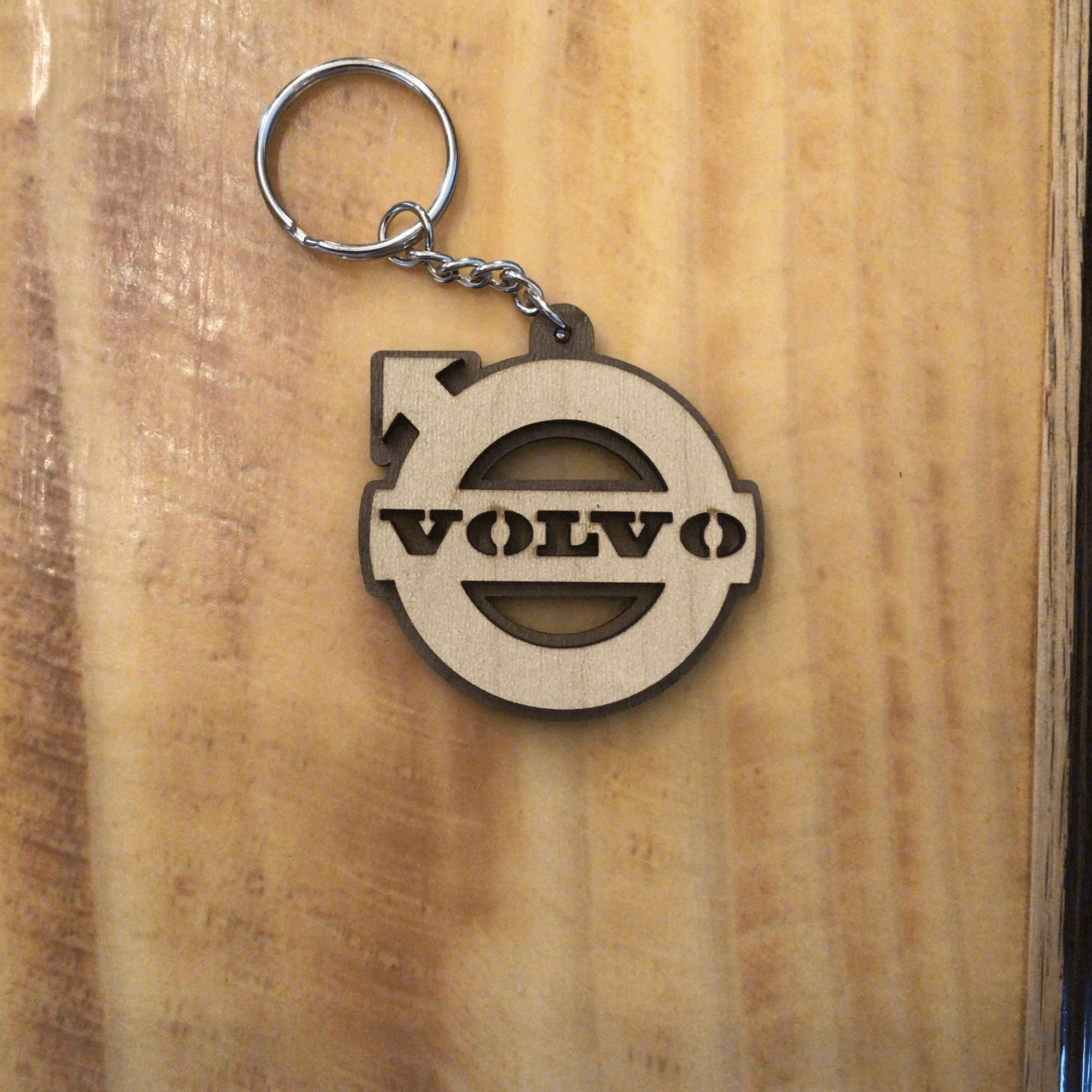 Car logo -Custom wood Keychains- Volvo