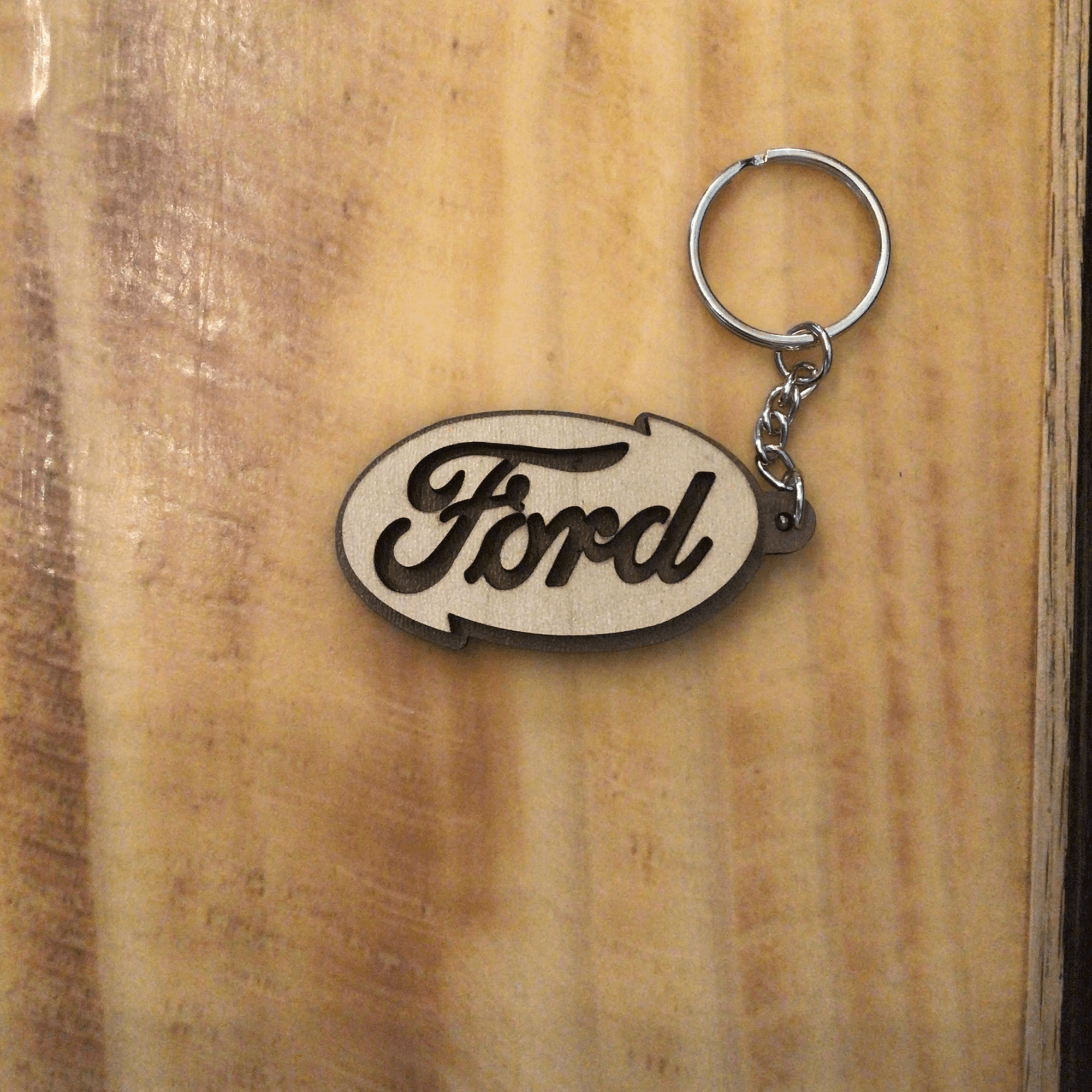 Car logo -Custom wood Keychains - Ford