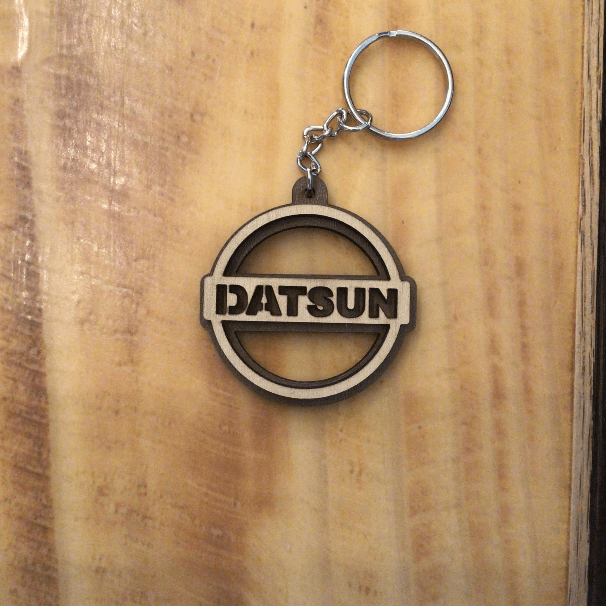 Car logo -Custom wood Keychains - Datsun