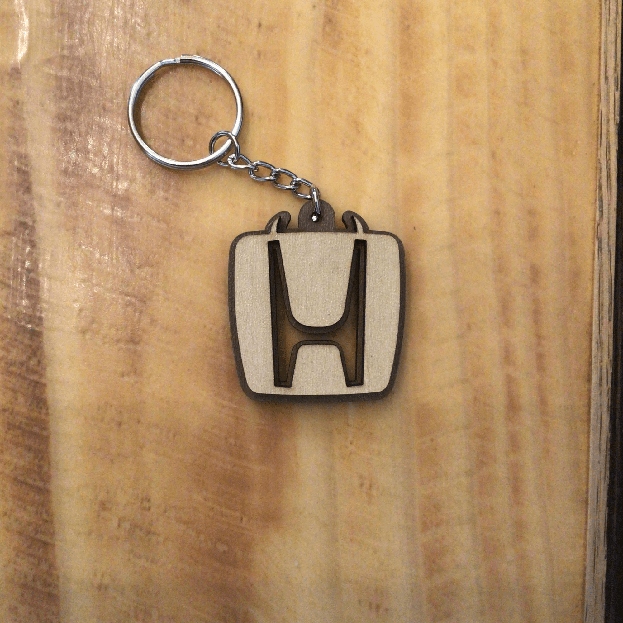 Car logo -Custom wood Keychains - Honda