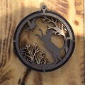 2 Layered Cat and Bird Keepsake/Ornament (Double Sided)