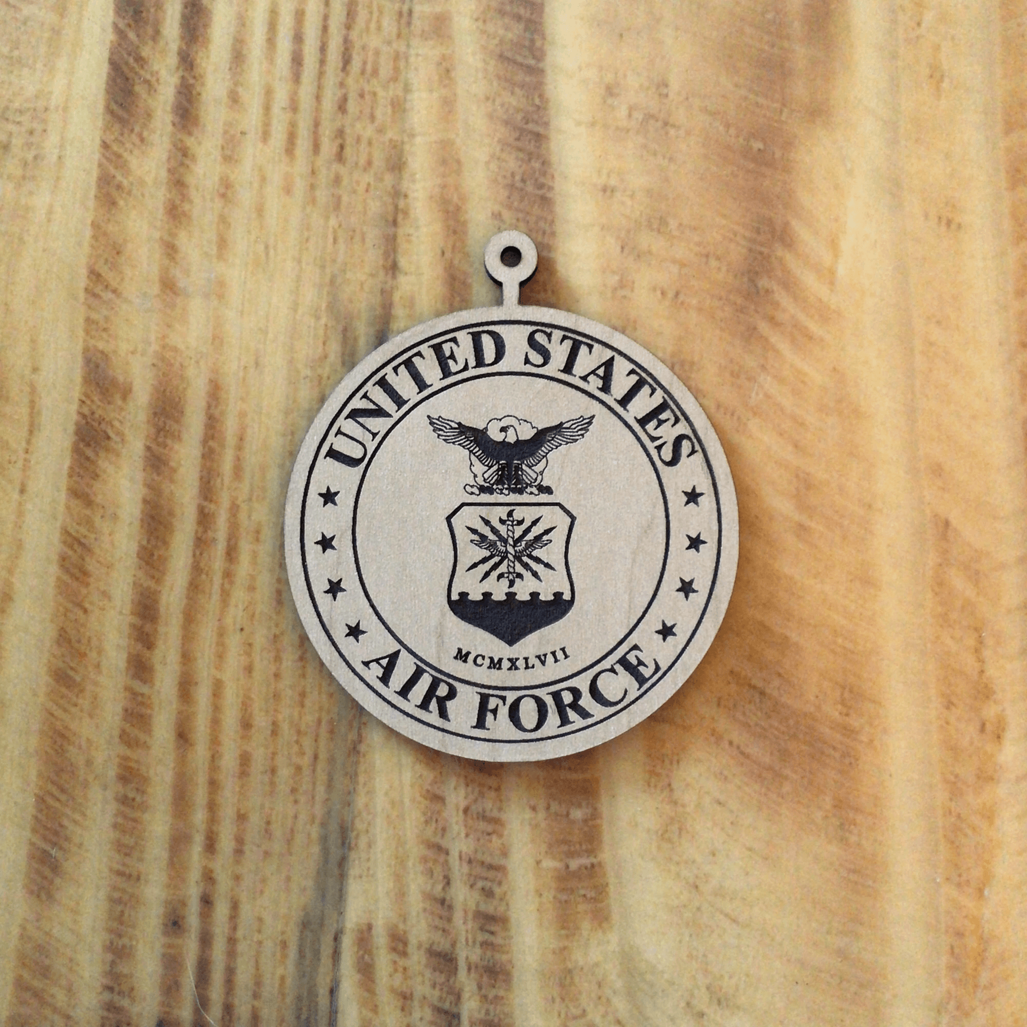 Engraved wood Military Ornament/Keepsake- Army