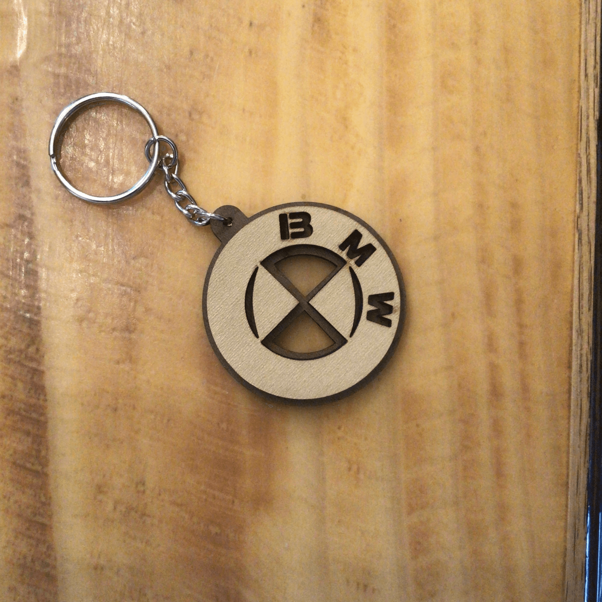 Car logo -Custom wood Keychains - BMW