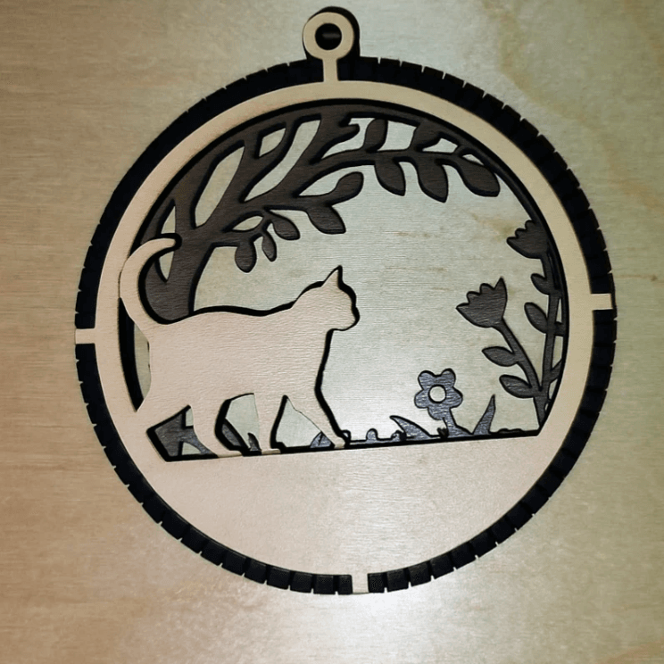 2 Layered Cat Keepsake/Ornament (Double Sided) -General