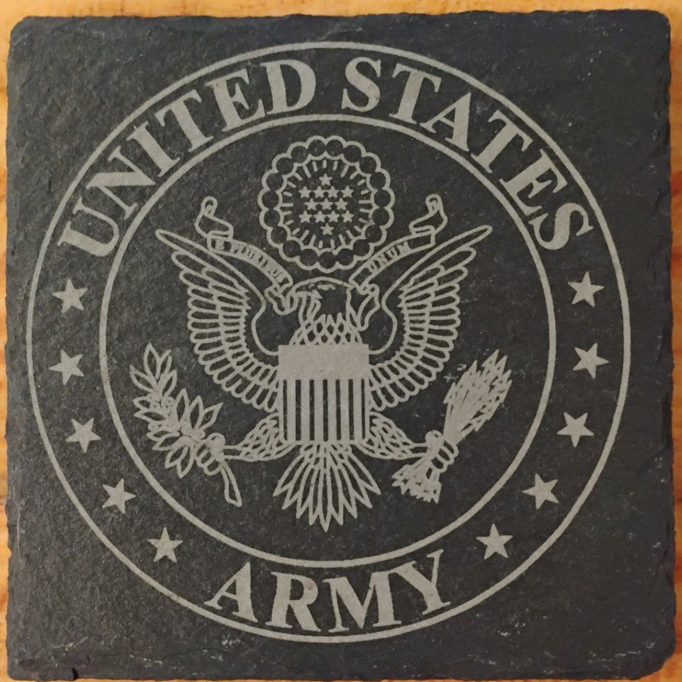 Custom Slate Coasters-Military Branches - Set of 4