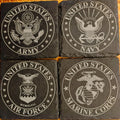 Custom Slate Coasters-Military Branches - Set of 4