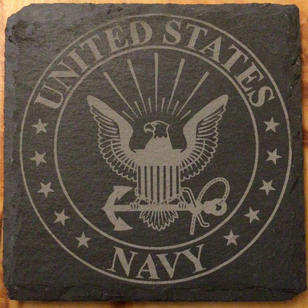 Custom Slate Coasters-Military Branches - Set of 4