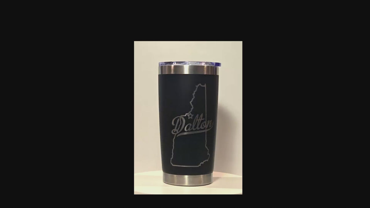 Laser Engraved Dalton Tumbler -New Hampshire outline with Star